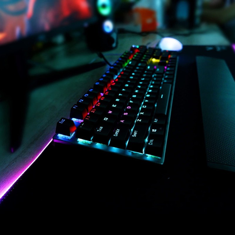 Clavier mécanique filaire RGB avec repose-poignets amovible | Rêve
