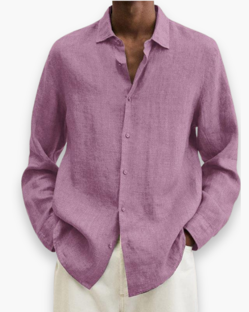 Chemise de loisirs à manches longues en tissu respirant pour homme | Rêve