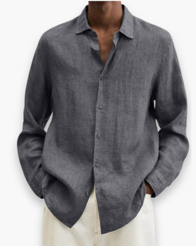 Chemise de loisirs à manches longues en tissu respirant pour homme | Rêve