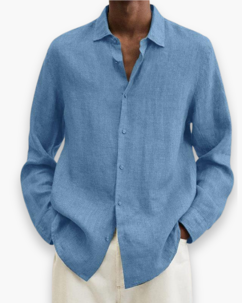 Chemise de loisirs à manches longues en tissu respirant pour homme | Rêve
