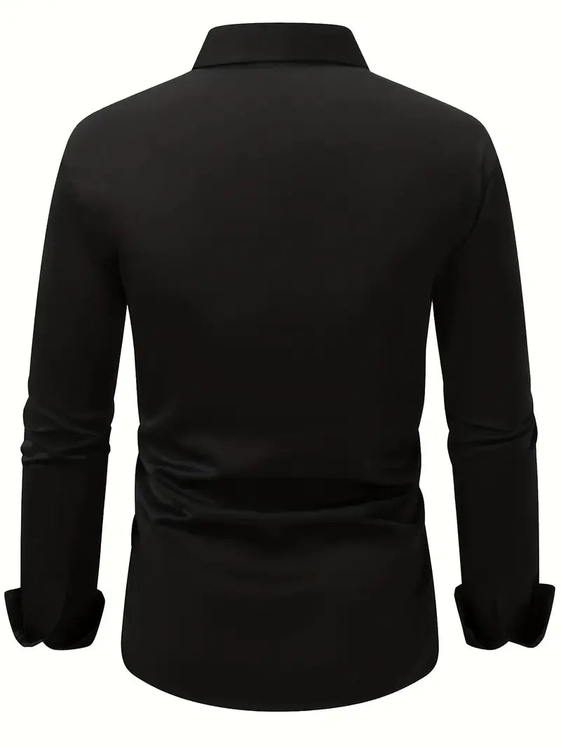 Chemise ajustée à manches longues en tissu respirant pour homme | Rêve